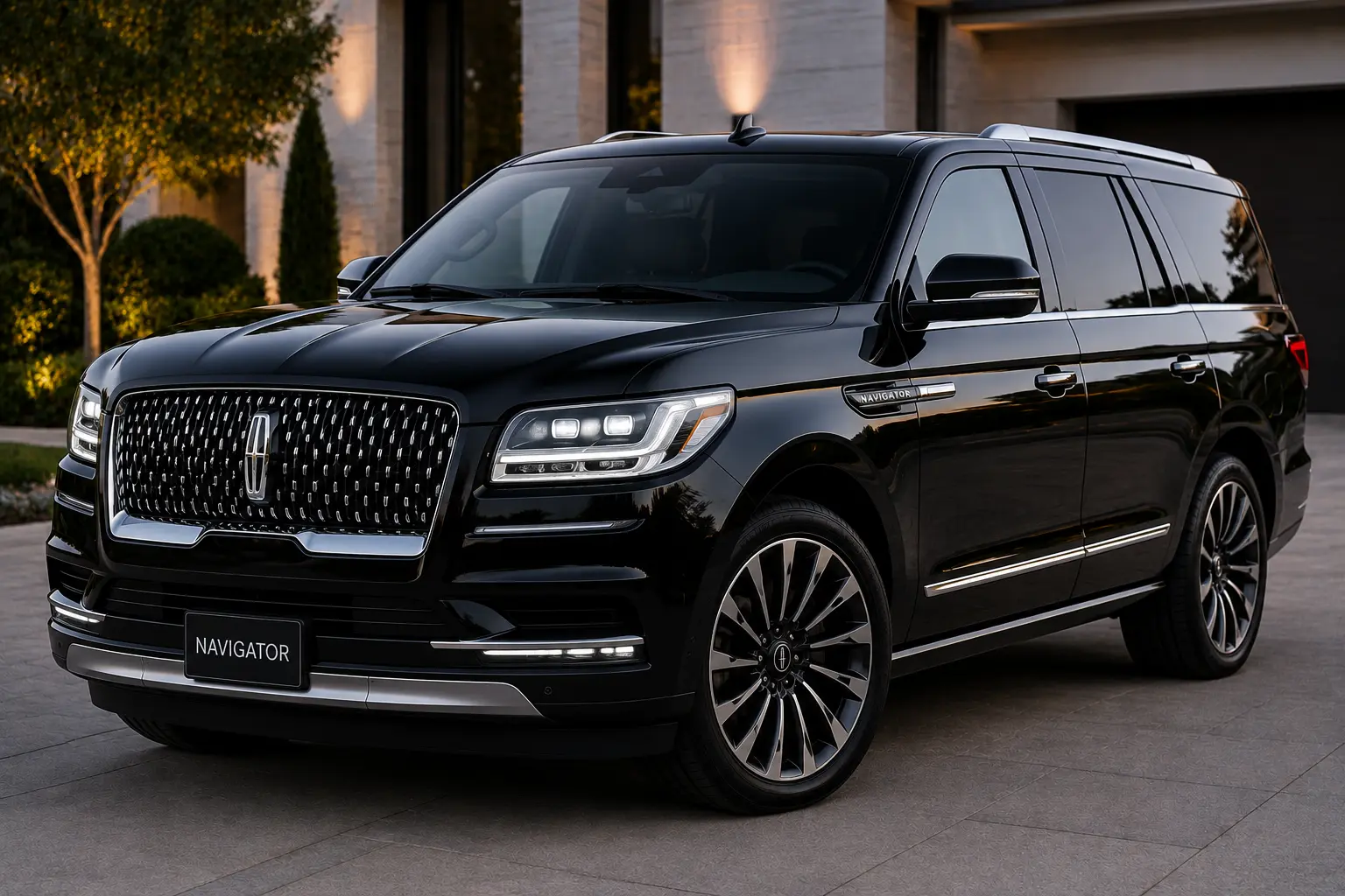 Black Lincoln Navigator luxury SUV
