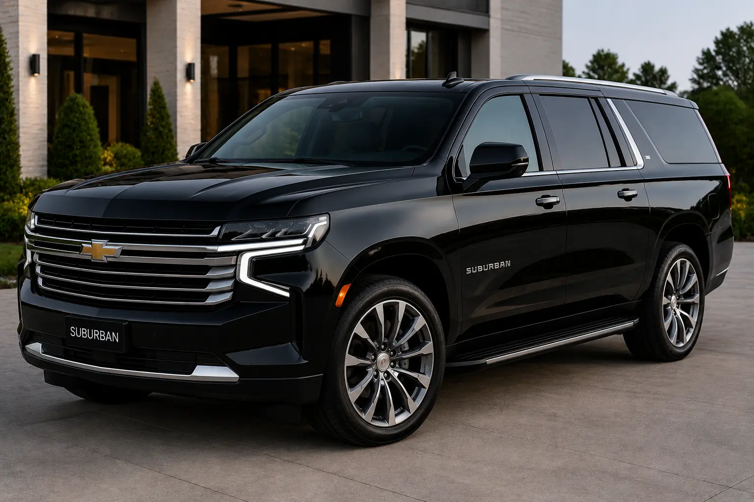 Black Chevrolet Suburban luxury SUV