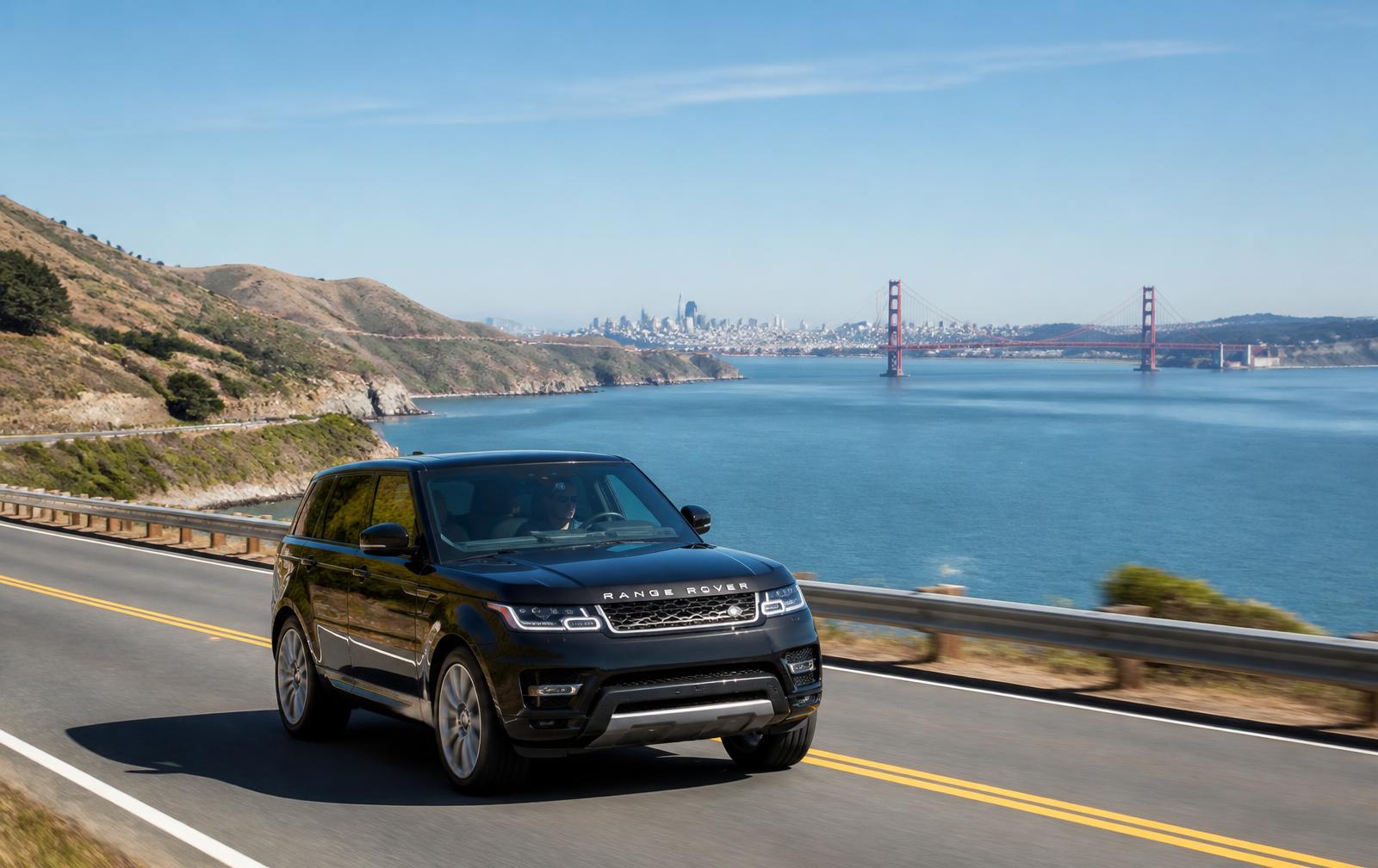 Luxury SUV on a sunny Northern California coastal highway
